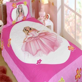 ست ملحفه و روتختی رانفورس مل رز مدل باربی بیوتی BARBIE BEAUTY