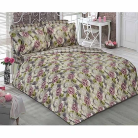 ست ملحفه و روتختی ساتن مل رز مدل جوانا JUANNA