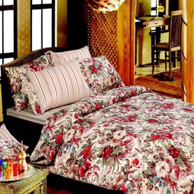 ست ملحفه و روتختی رانفورس مل رز مدل کاملیا CAMELLIA