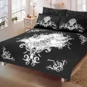 ست ملحفه و روتختی ساتن مل رز مدل پیرگاردین piergardian