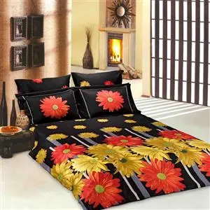 ست ملحفه و روتختی ساتن مل رز مدل ورونا veona