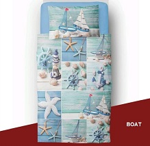 ست ملحفه و روتختی رانفورس مل رز مدل قایق boat