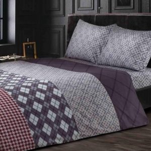 ست ملحفه و روتختی رانفورس مل رز مدل پازل puzzel