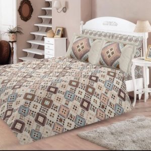 ست ملحفه و روتختی رانفورس مل رز مدل تایل TILE