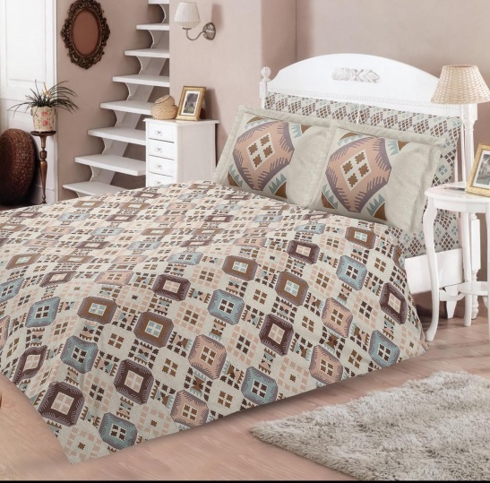 ست ملحفه و روتختی رانفورس مل رز مدل تایل TILE